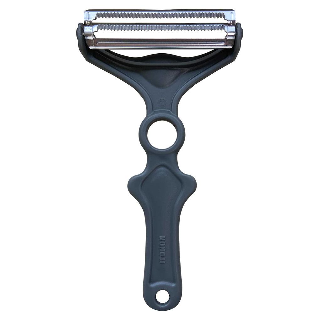 Nonoji NAKED Cabbage 2 Double Black Peeler, Blades, Gray, CBP-05M,