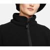 Nike Logo Bedrucktes Fleece Warmer Stehkragen Unifarben Kurze Jacke Damenjacken Schwarz DO7761-010