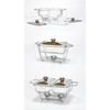 Restaurant Glass Buffet Stove Single Two Three Grid Food Heating Containers Household Rectangular Hot Pot Stove