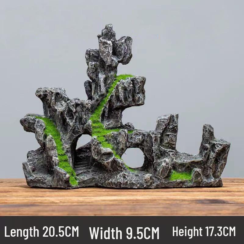 Kleine dekorative Aquarium-Felsen und Garnelen-Versteckhöhle für Schreibtisch Wohnzimmer