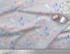 Soimoi Gray Japan Crepe Satin Fabric Cloud & Unicorn Animal Print Sewing Fabric metre 42 Inch
