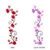 Romantic Floral Wall Decor Home Art Decor Removable Decal 3D Rose Flower Rattan Wall Stickers for Office Bathroom Living Room
