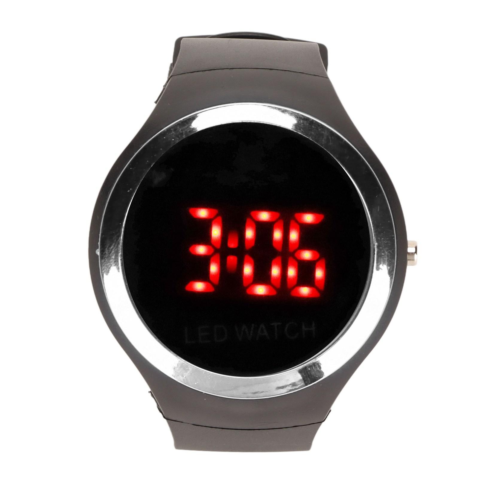 Kinderen Digitaal Horloge Student Modieus Rood LED Outdoor Sporthorloge Verjaardagscadeau voor Dagelijks zilver