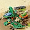 Pterosaur Transforming Aircraft Dinosaur Transformer Toys With 12 Mini Dino Figures & 8 Toy Cars For Kids Birthday Gifts
