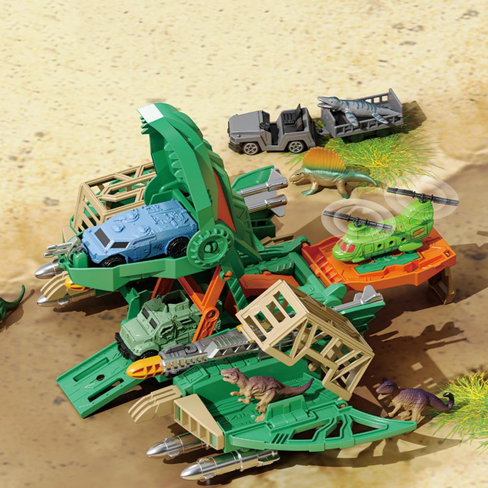 Pterosaur Transforming Aircraft Dinosaur Transformer Toys With 12 Mini Dino Figures & 8 Toy Cars For Kids Birthday Gifts