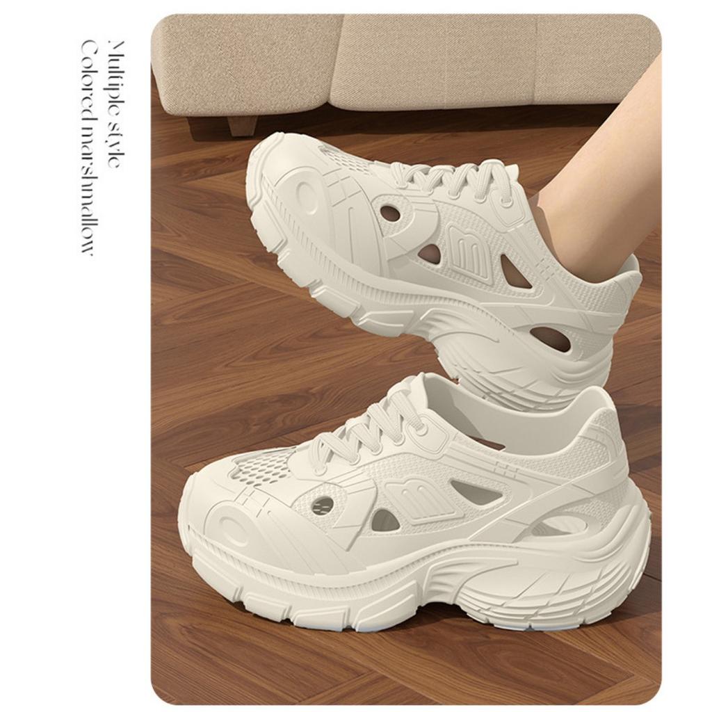 Höhlenschuhe für Damen, Sommer-Oberbekleidung, Neu mit dicker Sohle, Rutschfest, Geruchshemmend, Atmungsaktive Sandalen