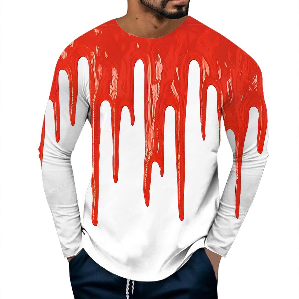 Halloween Blood Bat 3D Print T-Shirts Men Woman Long Sleeve Hip Hop T Shirt Streetwear Harajuku Pullovers Tees Top Kids Clothing