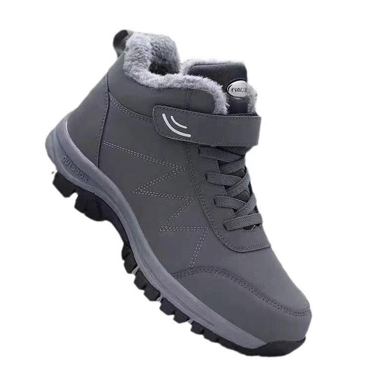 Cotton shoes soft sole cotton medium velvet walking shoes non-slip warm dad winter snow boots