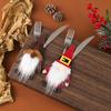 Gesichtsloses altes Mann Weihnachtsfilz Besteckset - Esstischdekorationen
