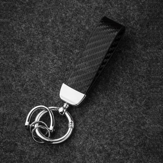 Keychain Pendant, Carbon Fiber Car Key Chain with Anti-Lost D-Ring, Universal Keychain for Men And Women