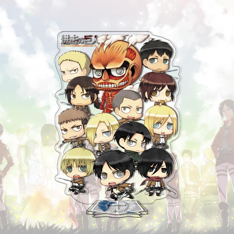 Atak na tytana akrylowy stojak zabawki modele Cosplay Anime figurka dekoracja stojaka figurka kolekcjonerska