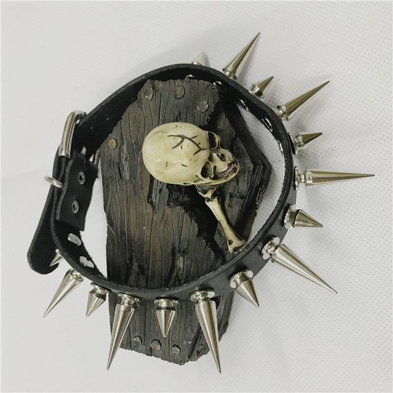 Punk Rock Gothic Chokers Women Men Leather Spike Rivet Stud Collar Choker Necklace Statement Jewelry