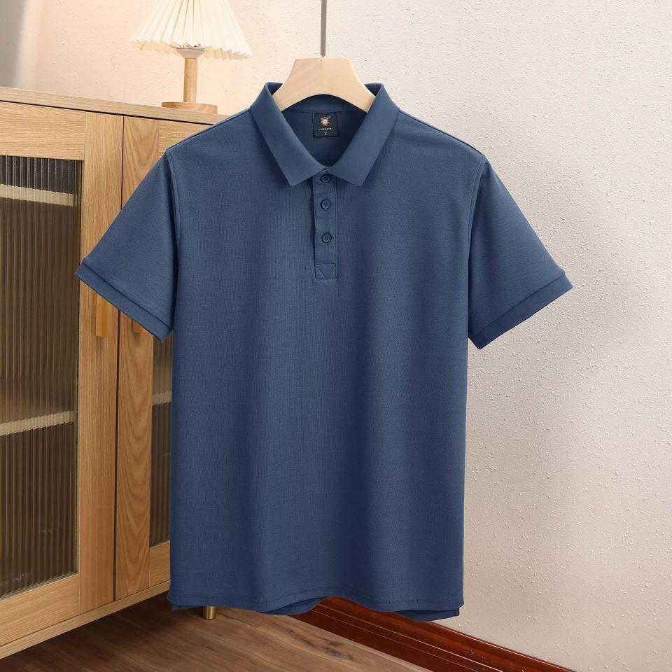 Oddychające Wygodne Bluzki Styl Casual Koszule Jednokolorowe Męskie i Damskie Koszule z Krótkim Rękawem z Klapami Letnia Odzież Robocza T-shirt YG-920J