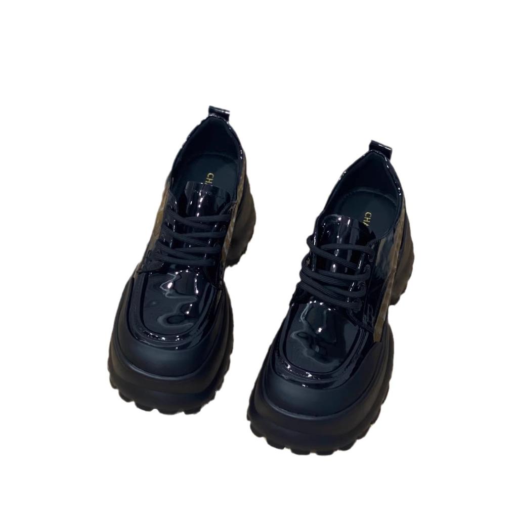 Muffin Mary Jane Schuhe Damen Slipper Super Feuer Kleine Mann Höhe 6Cm Kleine Lederschuhe