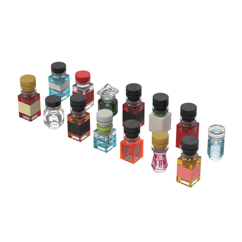 10PCS/Set MOC Accessories Perfume Wine Bottle bottles Learning-Focused Playthings ideal for Children Blocks Presents Parts