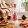 Urlaubs-Andenken Geschenke Aufnehmbare Weihnachtsbaum-Flaschenpost, Interaktiver Hänge-Schmuck mit Sprachaufnahme und Wiedergabe, Schneebedeckte Szene