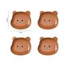 Mini Cute Cartoon Shape Bear Spit Bone Dish Creative Desktop Trash Tray Snack Food Residue Fruit Plate Kitchen Tableware