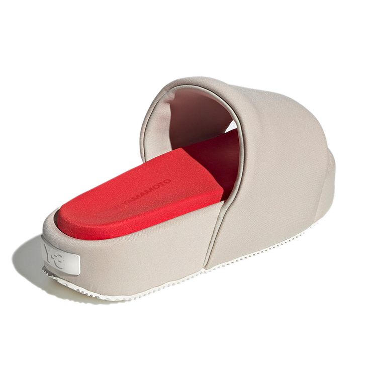 Adidas Y-3 Slide Bliss Unisex Sneakers Cream Off-White Red FZ4504