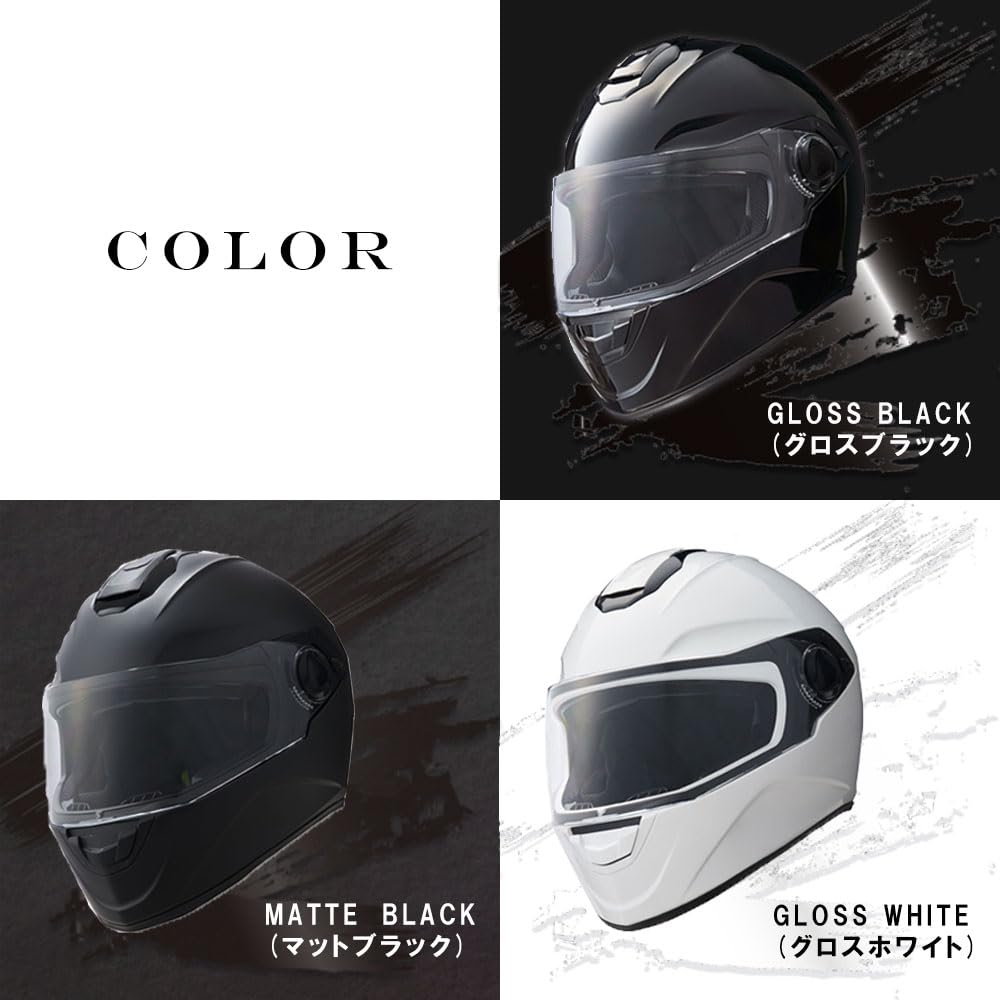 Value for Money and Yamashiro Helmet Motorcycle Helmet with Inner Matte M Size Fits All Removable Asian [YH Series Trust] YH-003 Full-Face Visor,
