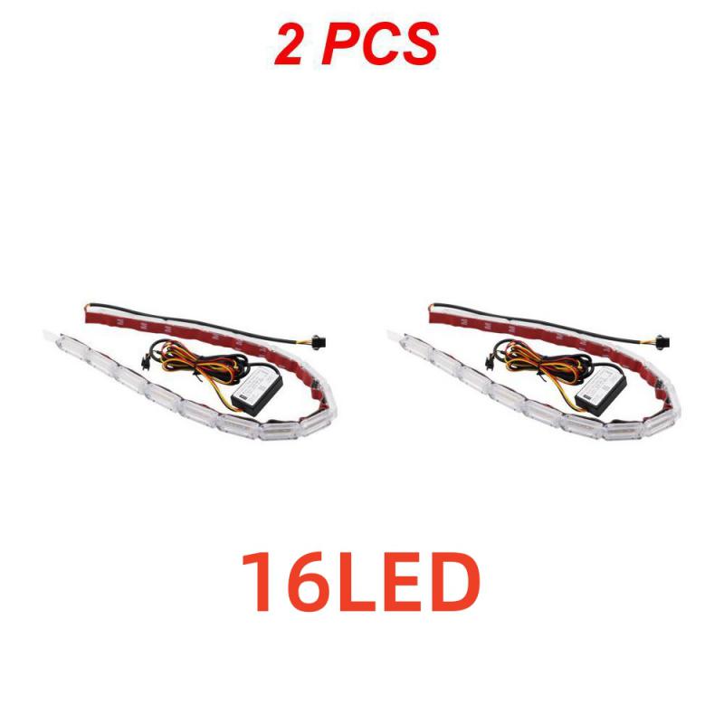 2/1 buc. Lumină de zi LED super luminoasă, rezistentă la apă, flexibilă, DRL, streamer, lampă de semnalizare, benzi de lumină pentru faruri