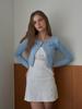 Ovt-U Cable Knit Crop Cardigan_Sky