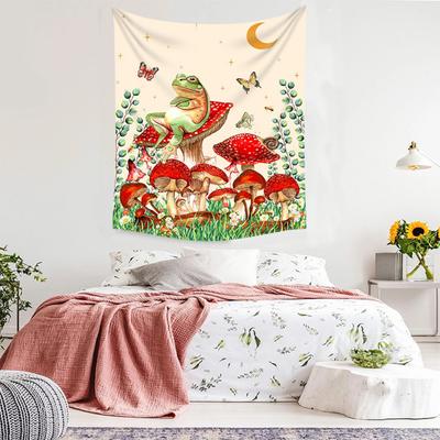 Bohemian Frog, Mushroom, Butterfly, Home Decoration, Tapestry, Kitchen Partition Cloth, Bedroom Bedside Tapestry
