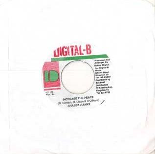 

7inch Record SHABBA RANKS - Increase The Peace NONE DIGITAL B Jamaica Reggae, Ska & Dub Used