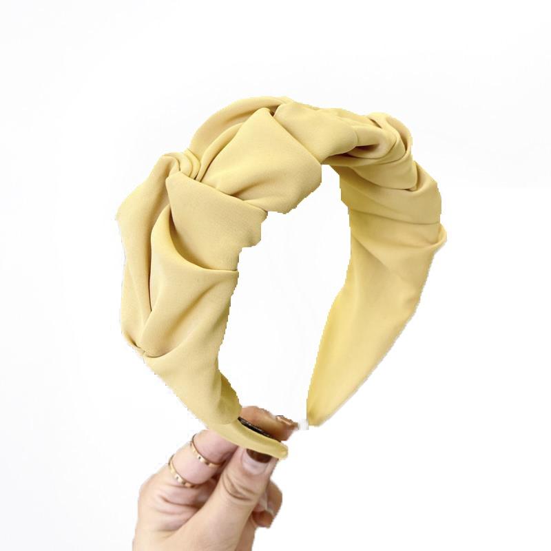 Fashion Women Pleated Wide Side Hairband Candy Color Hair Hoop Hair Accessories
