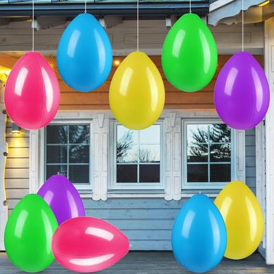 16 Inch Easter Egg Inflatable PVC Ball Easter Ornament Decoration for Easter Indoor Outdoor Yard Garden Lawn Blow Up Decoration