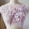 Mode Elegant Bunt Pailletten Stickerei Aufnäher 3D Blume DIY Spitze Stoffe Applikation Bestickte Blumen Aufnäher Hochzeit