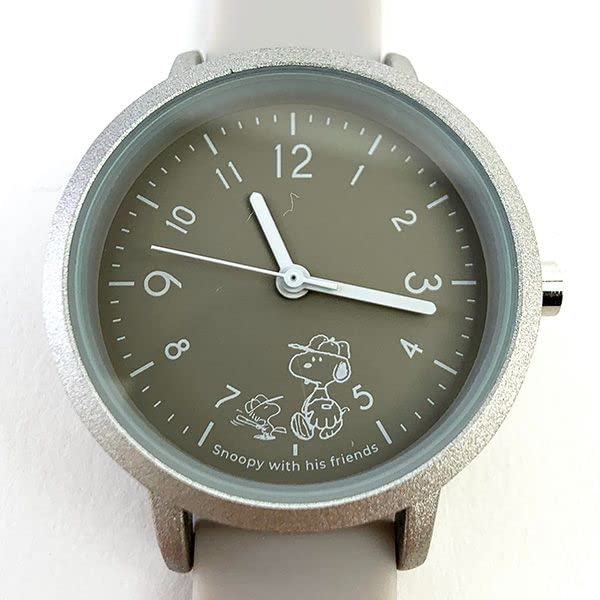 Fieldwork Snoopy Analog Watch with Silicone Women's Band, Gray, PNT034-1