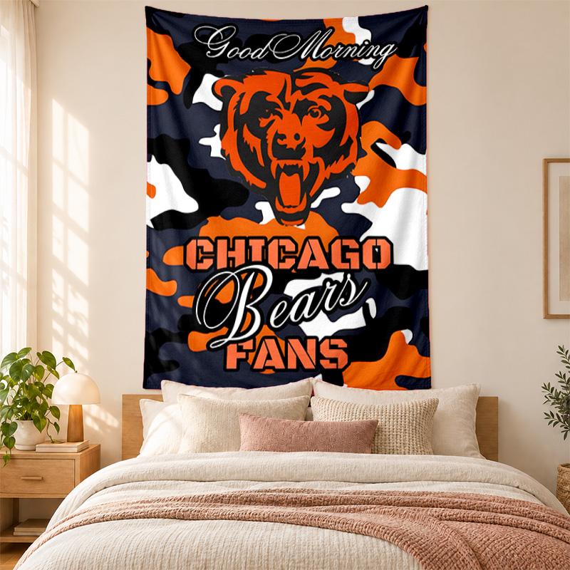 Chicago Bears Tapestry Highquality for Decorating Living Room Bedroom Dorm Walls Ideal As Bedroom Wallart Orholiday Gift