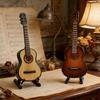 2PCS Small Wood Guitar Model Intricately Designed Collectors Item Guitar Display Ornament for Musicians and Gift Giving