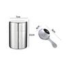 Desirable Tea Canister and Teaspoon Set, 304 Stainless Steel, Tea Caddy, Tea Caddy, Tea Storage Container, Canister, Tea Set (150g)