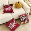 CCherry Drink Dr Pepper Pillow Case Square DoubleSided Sofa Cushion Cover Bedroom Bedside Pillow Gift