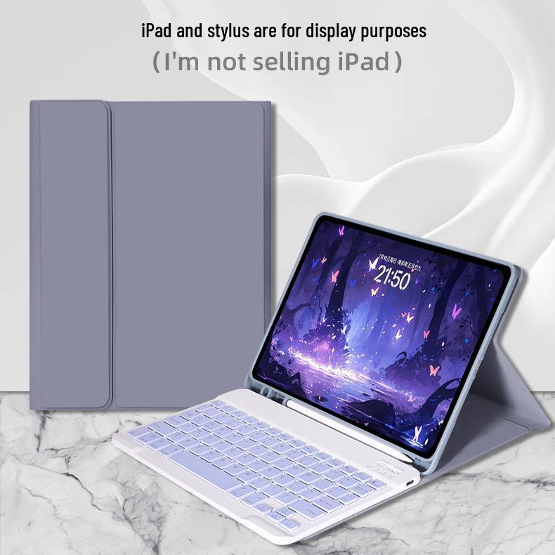 11th Gen iPad Wireless Bluetooth Keyboard & Protective Leather Case for Apple M5 2025, Air 13-inch Tablet.