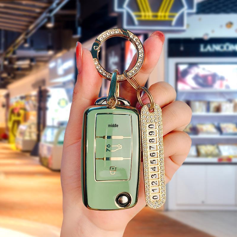 Volkswagen Key Shell for Sagitar, Bora, Lavida, Tiguan, Passat, Lamando, Golf, Polo, T-Roc, and New CC Models