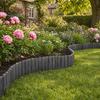 Decorative Garden Fence Edging Border, 5.91Ft 7.87Ft 11.81Ft Plastic Flexible Lawn Wood Retro Look, No Dig Panels for Flower Beds Lawns Bed