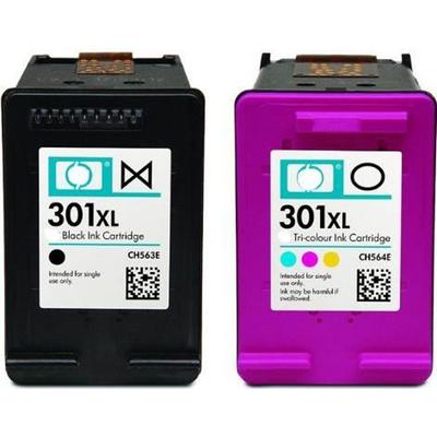 Pack 2 Cartridges Compatible HP 301 XL Black and Color