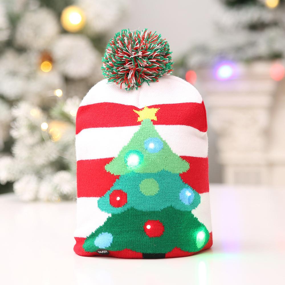 Charming Knitted Led Christmas Hats For Adults And Children Perfect For Christmas Events