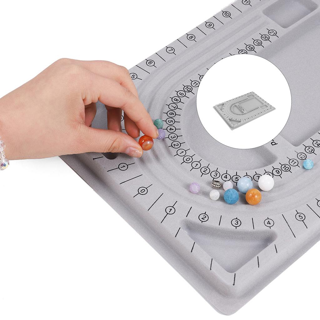 Portable Bead Stringing Platform For Jewelry Makers Adjustable Spacer Tray With Nonslip Design Beading Platform