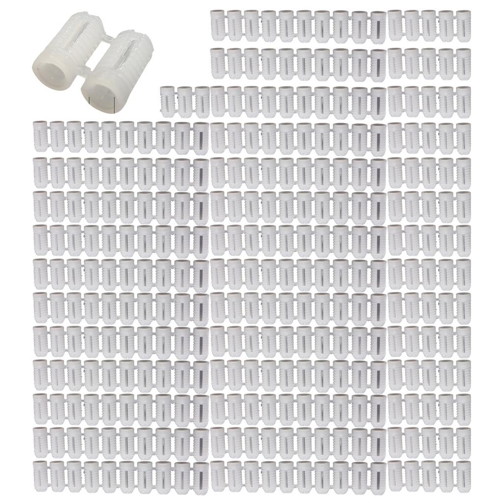 900Pieces Practical 5mm Diameter White Plastic Expansion Dowels Ideal for Home and Professional Construction Use