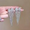 Fashionelegant Wings Tassel Earrings Classy Sense Luxurious Elegant Super Flash Dress Earrings Niche Style Earrings