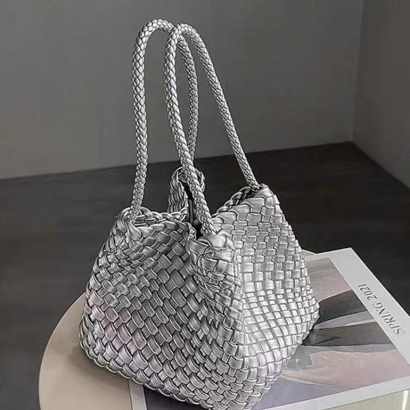 Exquisite Small Bag carrying bucket bag and woven style vegetable basket handbag have a simple and elegant design 1749₽
