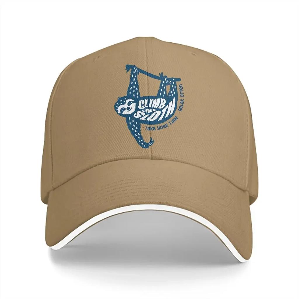 Mountain Climber Multicolor Hat Peaked Unisexs Cap Climb Like Sloth Personalized Visor Protection Hats