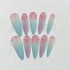 Rüstung tragen Handgefertigt Nische Nagelaufkleber Matt Farbverlauf Kleine Fee Maniküre Abnehmbar