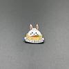 White Rabbit Cartoon Brooch Drip Oil Alloy Accessories