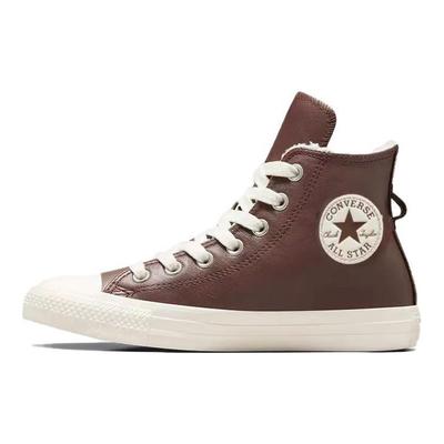 Chuck Taylor All Star Leather High Faux Fur Lining - Eternal Earth Brown Women Sneakers Egret A07946C