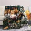Pitbull and Grass,pattern Flannel Blanket, High Quality Comfortable for All Seasons, Home Decor, Warmth and Comfort, Perfect for Gifts.