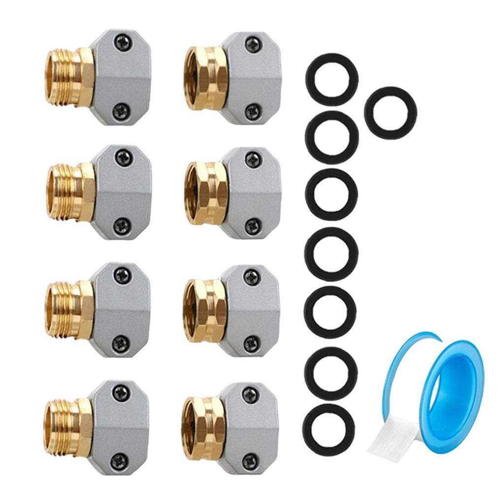 Hose Repair Kit Zinc Alloy Clamps Aluminum Water Hose End Repair Connectors
